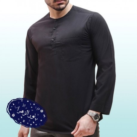 پیراهن مشکی مردانه مدل فدک 20572