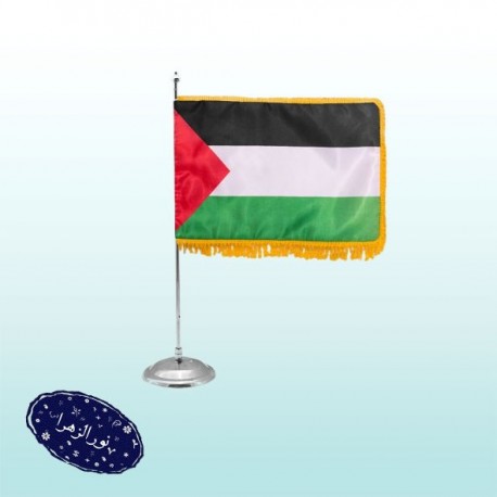 پرچم رومیزی کشور فلسطین با پایه سنگی