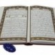 قرآن وزیری گلاسه چرم جعبه دار به همراه بله برون 30951