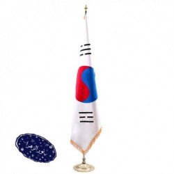 پرچم تشریفات مخمل کره جنوبی با پایه خورشیدی