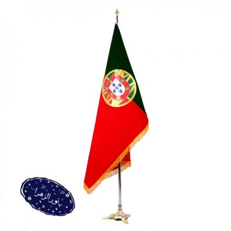 پرچم تشریفات مخمل پرتغال با پایه شیری 42426