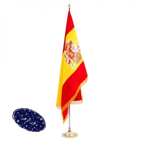 پرچم تشریفات مخمل اسپانیا با پایه شیری
