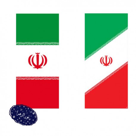 بسته های عمده پرچم ایران ساتن 200 در 90 سانت