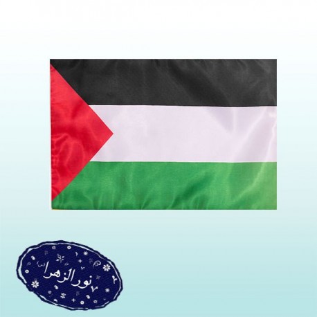 پرچم دستی فلسطین با دسته پلاستیکی