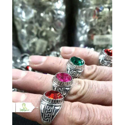 انگشتر پسرانه اعلا نگین رنگی