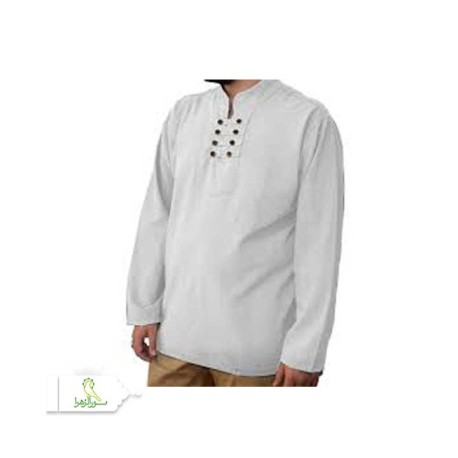 پیراهن الیاف طبیعی 4 دکمه