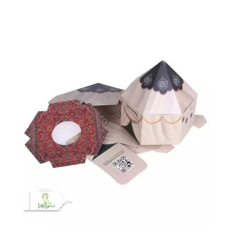 جعبه استکان تک عددی طرح خیمه جعبه استکان تک عددی طرح خیمه