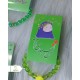 دستبند سبز به همراه گل رنگی با کارت 2 طرفه