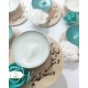 گیفت هدیه شمع وگل پارچه ای با پایه چوبی