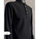 پیراهن الیاف مشکی 4 دکمه