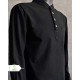 پیراهن الیاف مشکی 4 دکمه