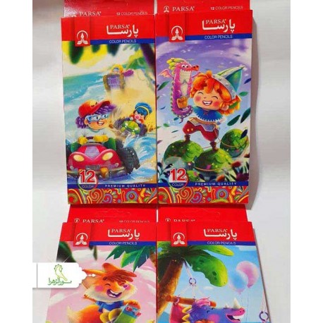 مداد 12 رنگ پارسا