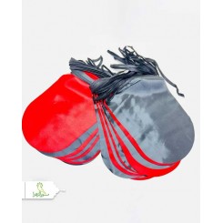 ریسه ساتن مشکی قرمز