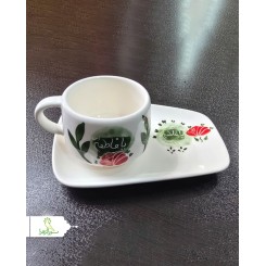 لیوان و پیش دستی سرامیکی