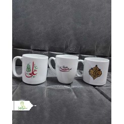 لیوان سرامیکی مزین به نام امیرالمومنیین (ع)