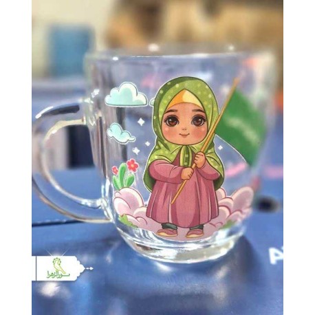 لیوان شیشه ای علوی دخترانه