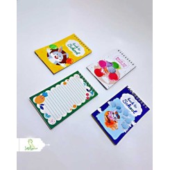 دفترچه خط دار رنگی فانتزی