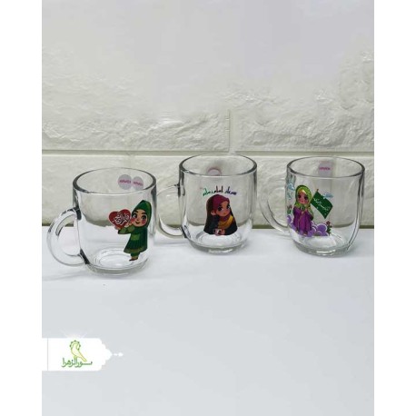 لیوان شیشه ای دسته دار مهدوی