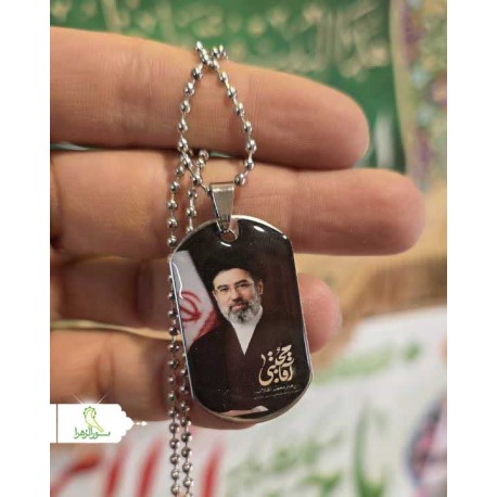 پلاک استیل دوطرفه امام خامنه ای
