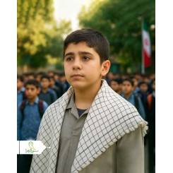چفیه سفید مانوری بدون ریشه و گره
