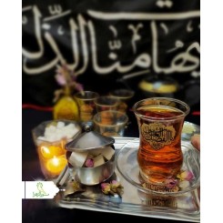 استکان کمر باریک با ذکر السلام علیک یاابالفضل العباس(ع)