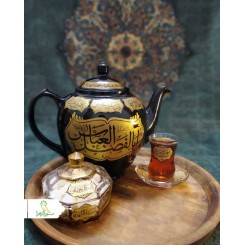 قوری چایخانه هیئت 2.5 لیتری مشکی