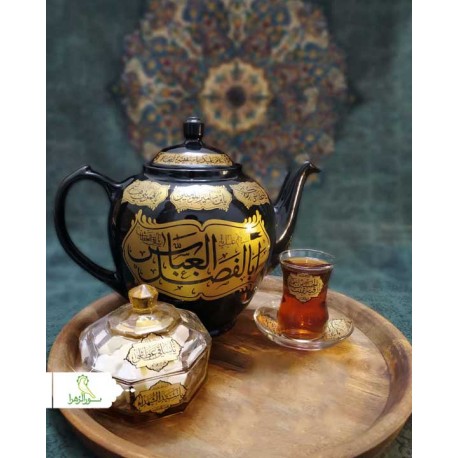قوری چایخانه هیئت 2.5 لیتری مشکی