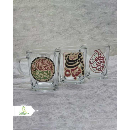 ماگ شیشه ای دسته دار بزرگ جور