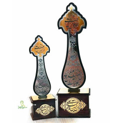 تندیس رومیزی طرح علم متالایز