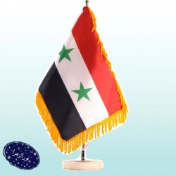 پرچم تشریفات رومیزی سوریه پایه سنگی