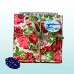 دفترچه یادداشت پارچه ای گل گلی به همراه جانماز و پیکسل